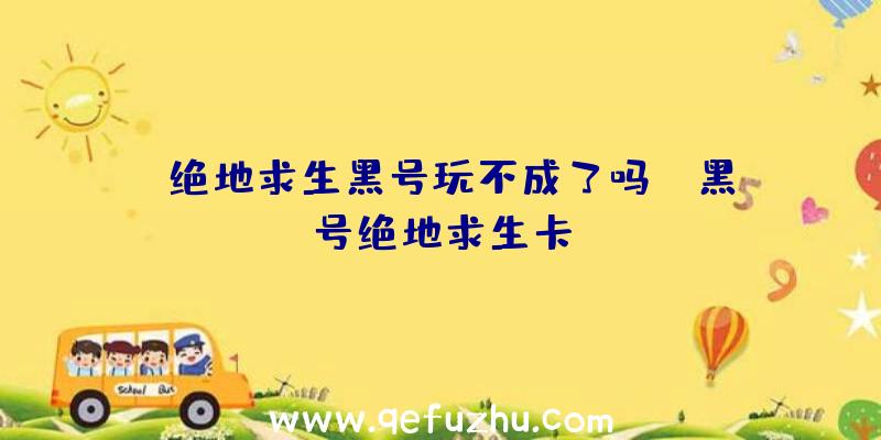 「绝地求生黑号玩不成了吗」|黑号绝地求生卡